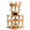 Arbre à chat 80 x 60 x 150 cm en bois beige avec griffoirs et hamac